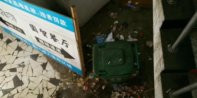 你相信这是通往餐厅的楼梯道吗？实在太吓人.
