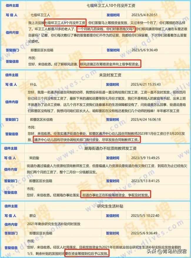 即墨区研究生2021年生活补贴仅发1/3，官方答复：资金筹措到位后发放