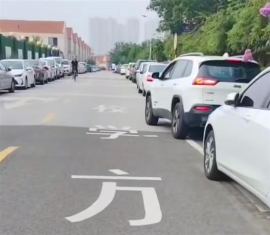 即墨德馨珑湖学校门前道路车辆乱停放，上学放学通行难题亟待解决